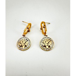 Rose Hayat Ağacı Detaylı Küpe